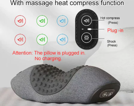 Almohada Cervical con Masajeador y Calor 🔥🌿