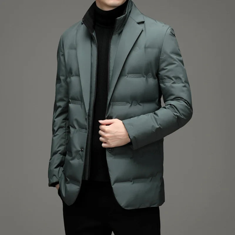 "Blazer cálido de dos piezas para invierno para hombre"