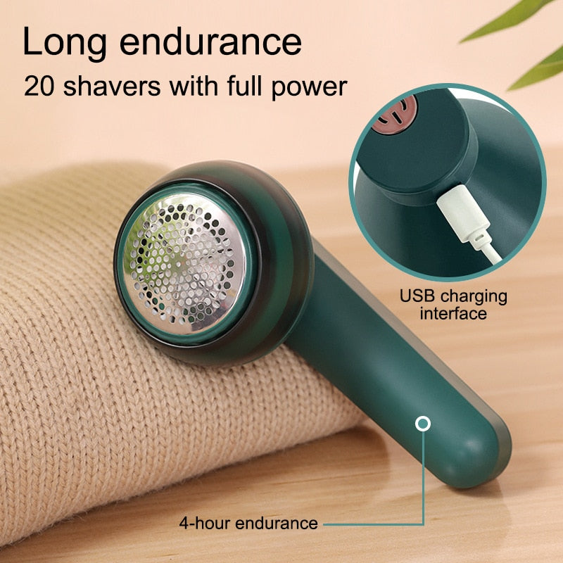 "Electric lint remover with pellets"