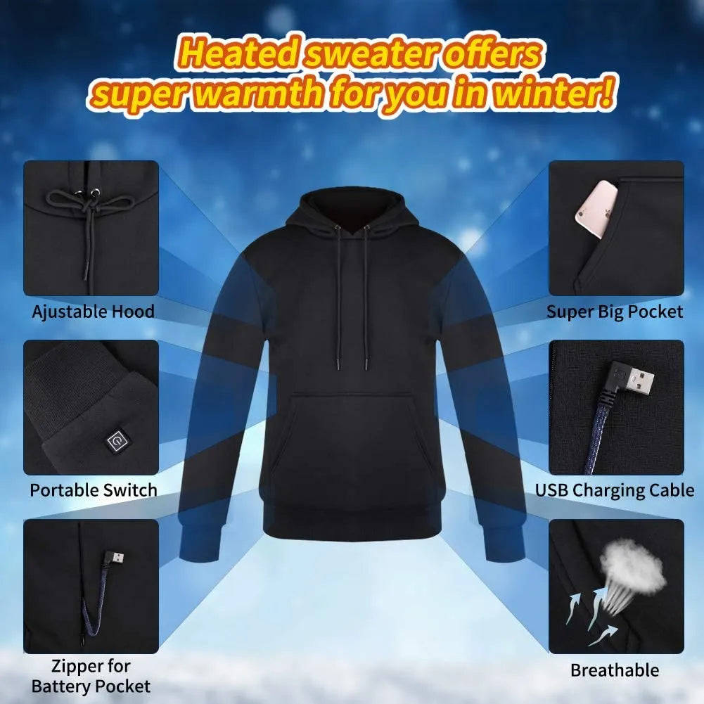 Sudaderas con Calefacción USB Unisex 🔥